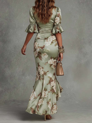 Anastasia Floral V-Neck Dress