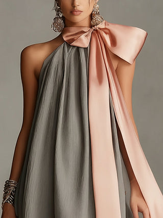 Beatrice Bow Detail Mini Dress
