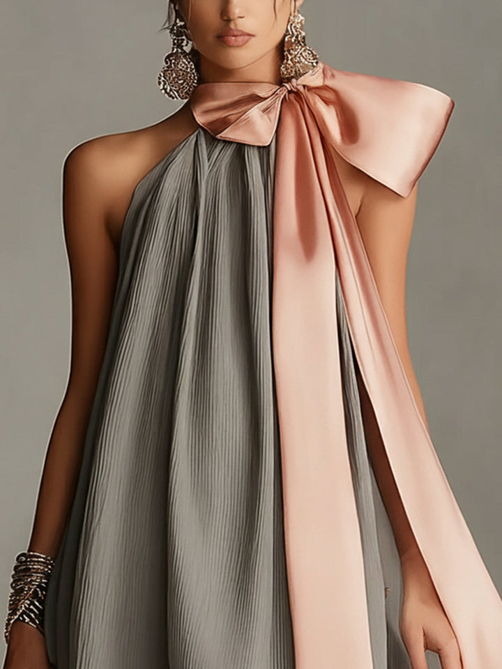 Beatrice Bow Detail Mini Dress