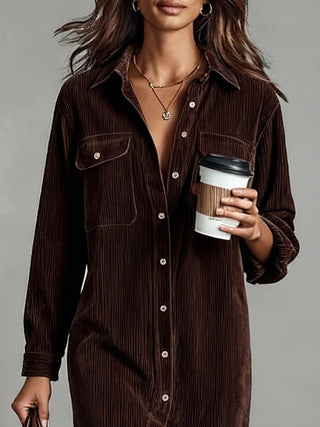 Jessy Loose Midi Dress with Chest Pockets