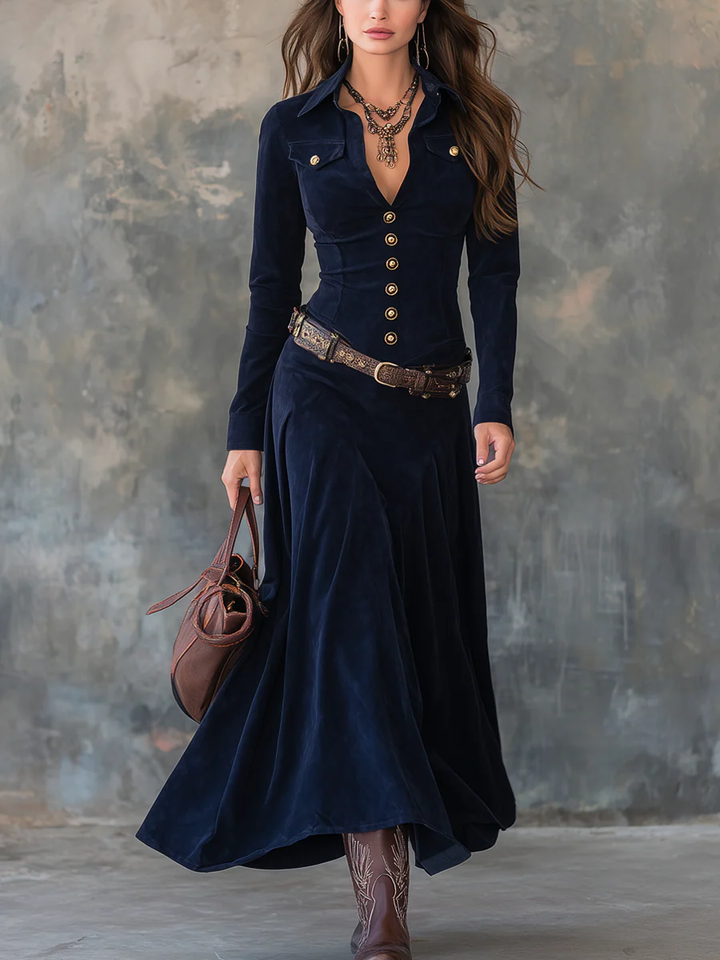Milana Sculpted Slit Maxi Dress