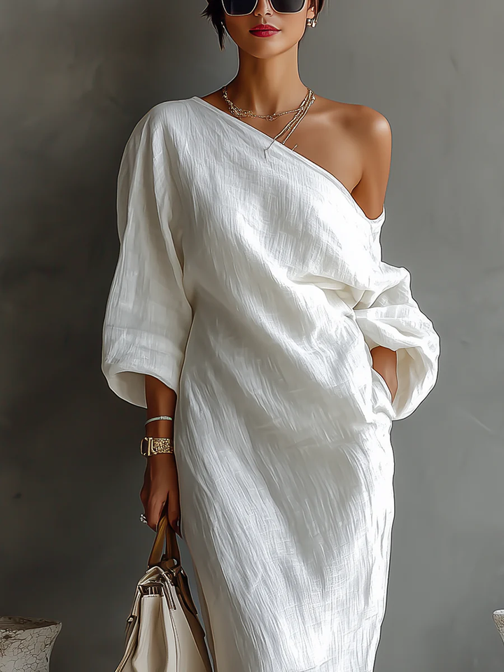 Nerina Elegant One-Shoulder Maxi Dress