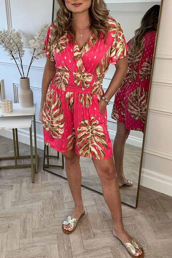 Caro Botanical Print Romper