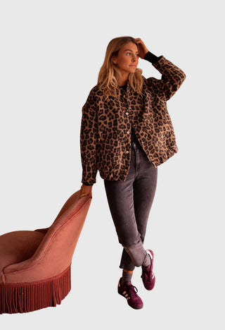 Elodie Leopard Print Jacket