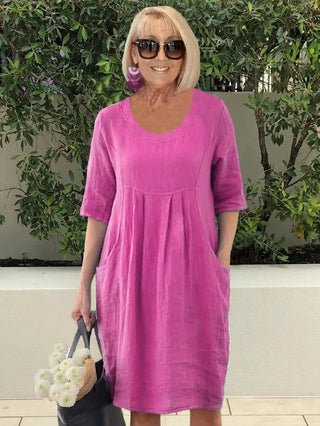 Lisette Tunic Midi Dress with Pockets