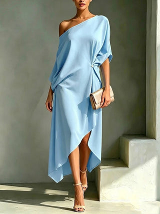 Camila Asymmetric One-Shoulder Midi Dress