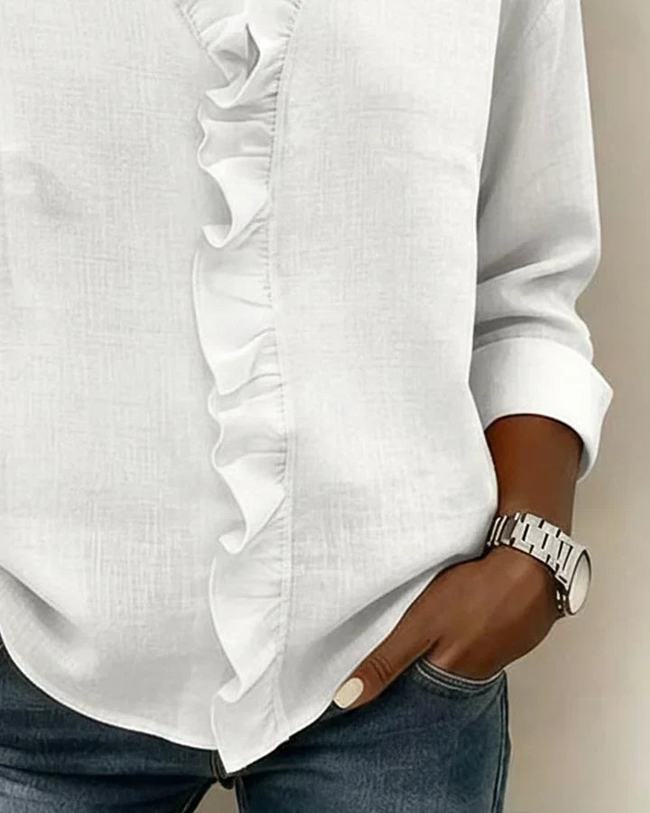 Indie Ruffled V-Neck Blouse