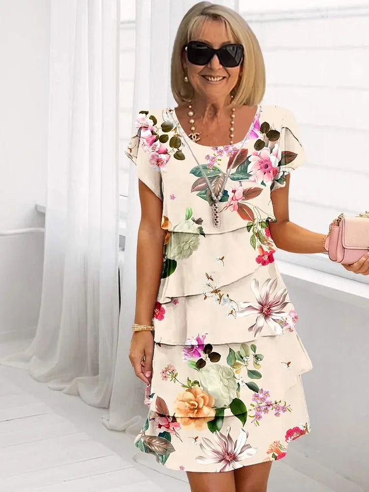 Émilie Elegant Floral Maxi Dress