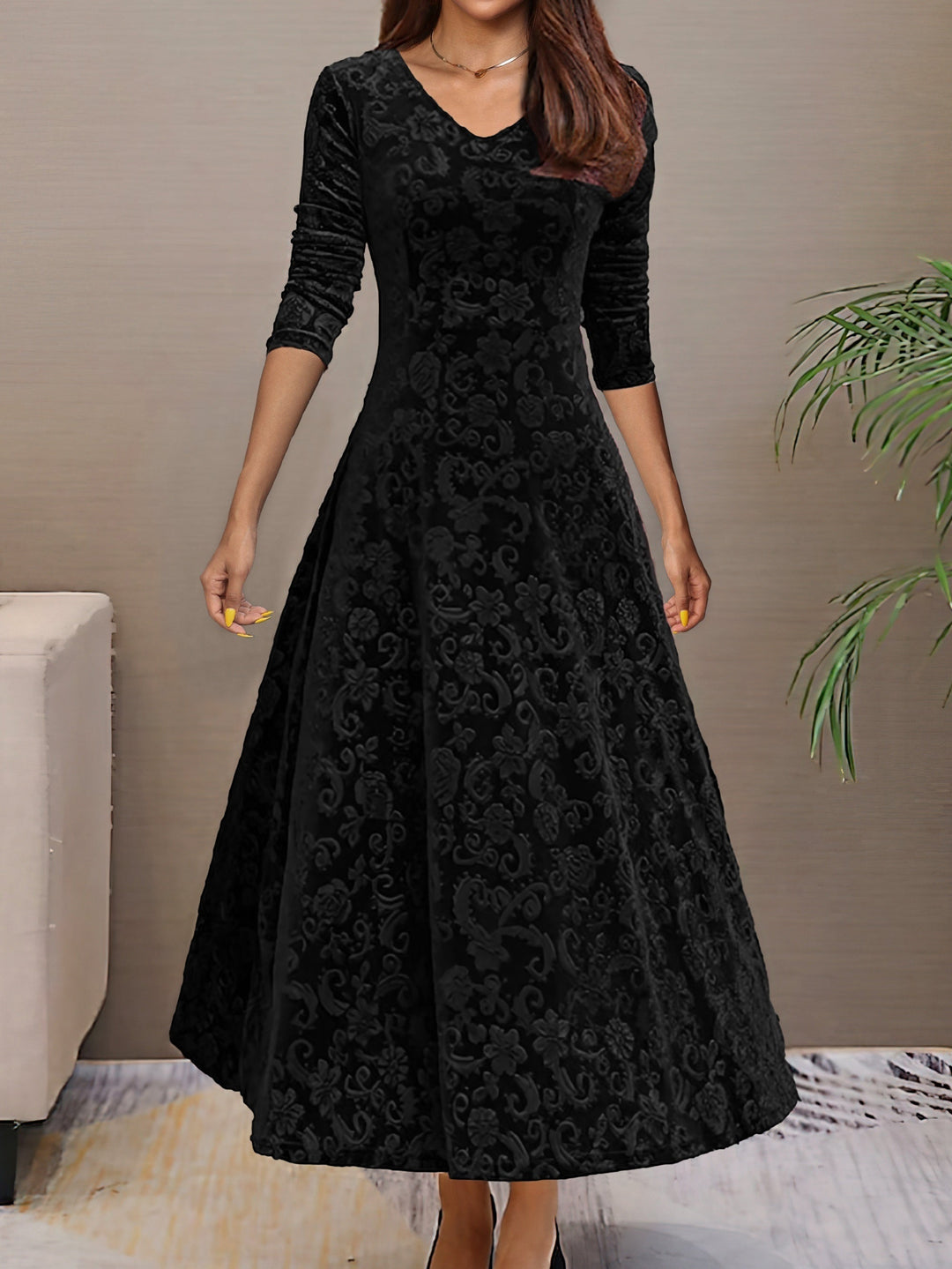 Denise V-Neck Party Dress