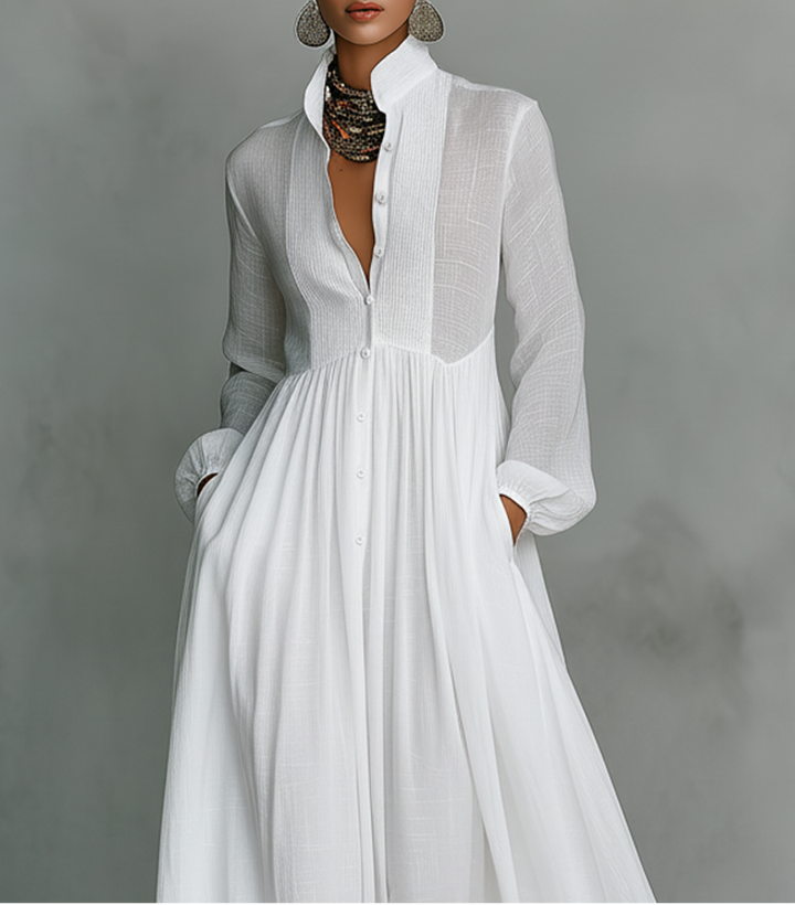 Robe longue patchwork minimaliste Elisa