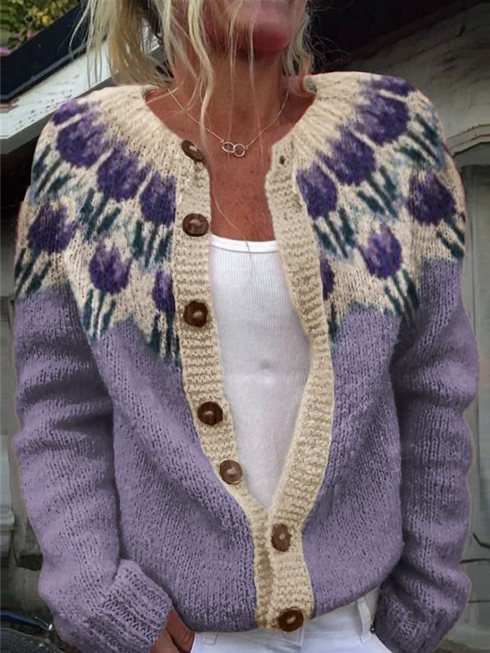 Keysha Floral Print Cardigan
