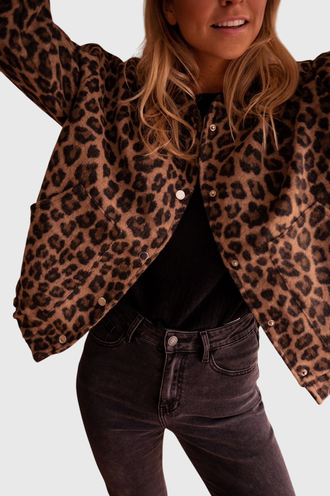 Elodie Leopard Print Jacket