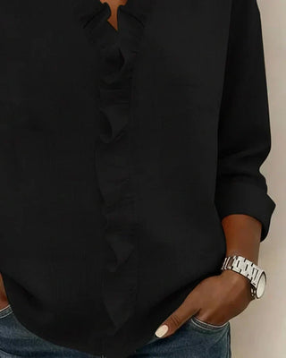 Indie Ruffled V-Neck Blouse