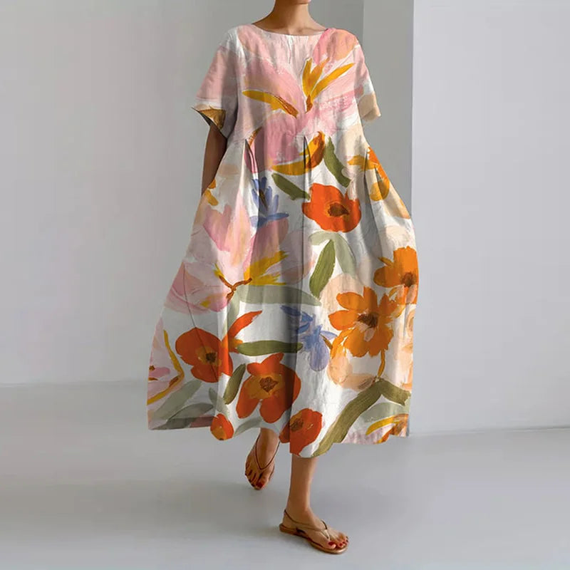 Ophira Floral V-Neck Dress