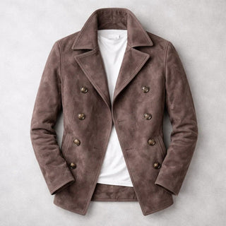 Cortez Double-Breasted Pea Coat in Espresso - Sienna & Stella