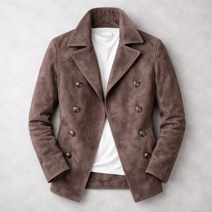 Cortez Double-Breasted Pea Coat in Espresso - Sienna & Stella