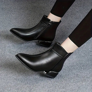 Zoe Metallic Detail Ankle Boots