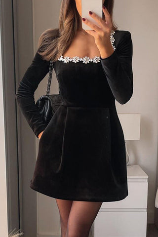 Barbara Embellished Mini Dress