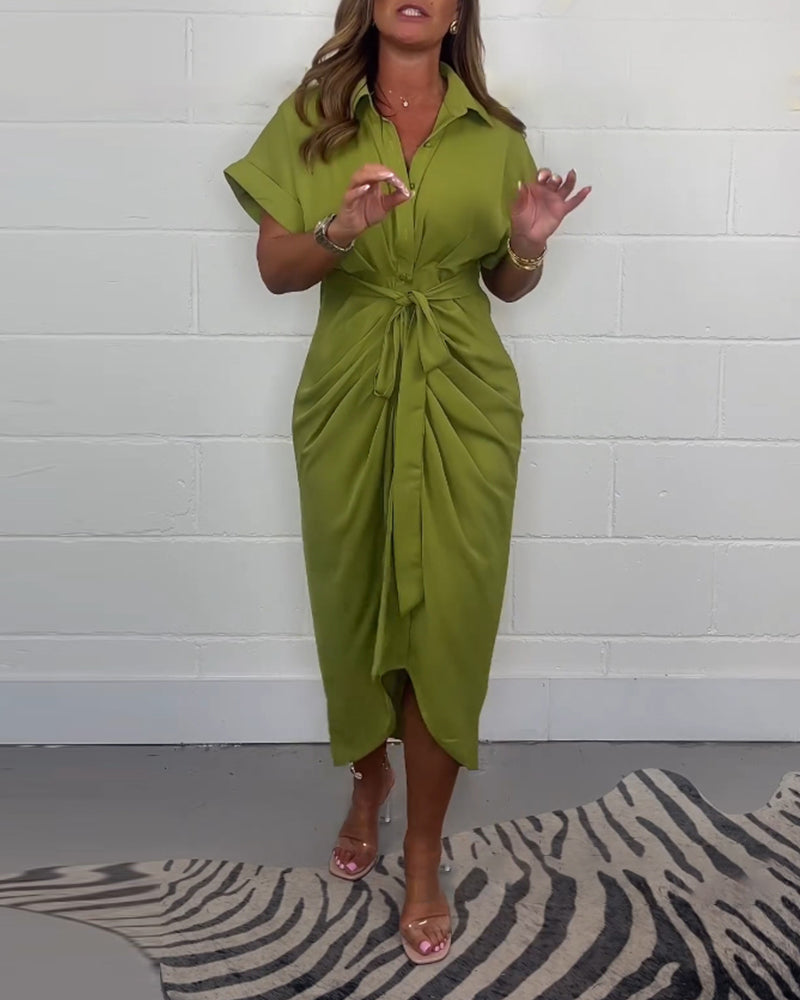 Valerie Pleated Elegant Dress