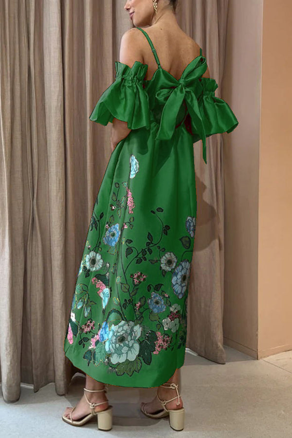 Arielle Gathered Sleeve Dress with Pockets