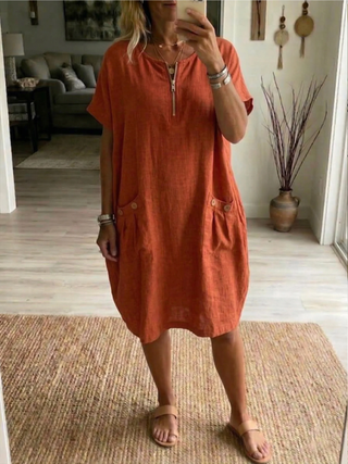 Tessa Zip-Front Dress