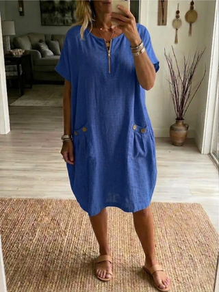 Tessa Zip-Front Dress