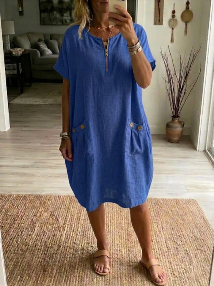 Tessa Zip-Front Dress