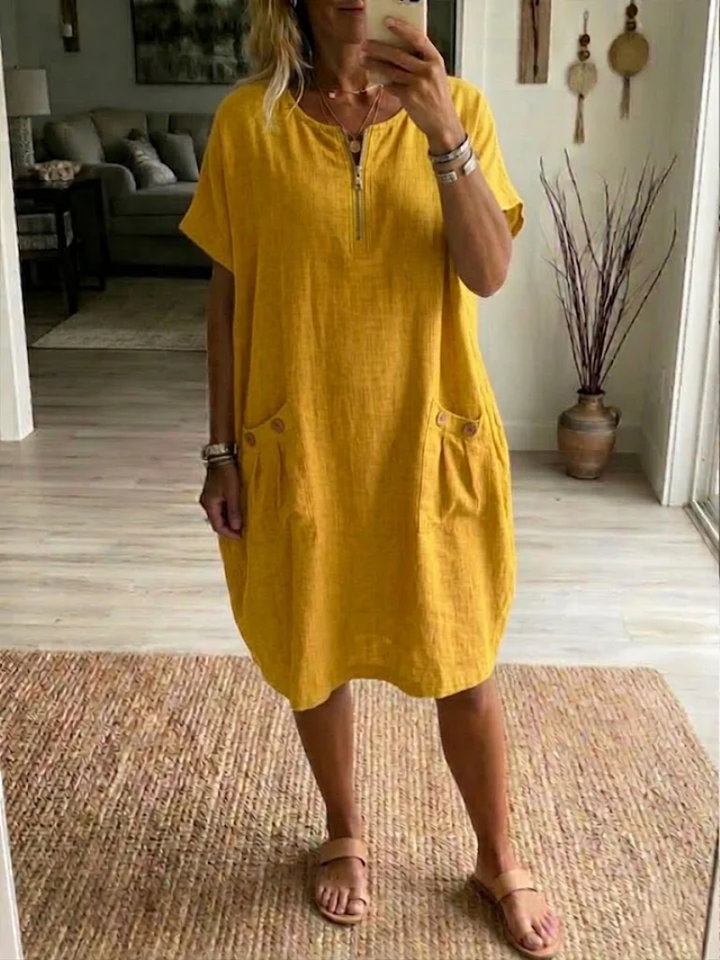Tessa Zip-Front Dress