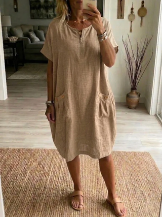 Tessa Zip-Front Dress
