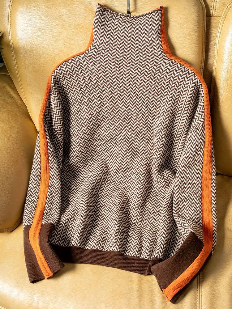 Malou Striped Turtleneck Sweater