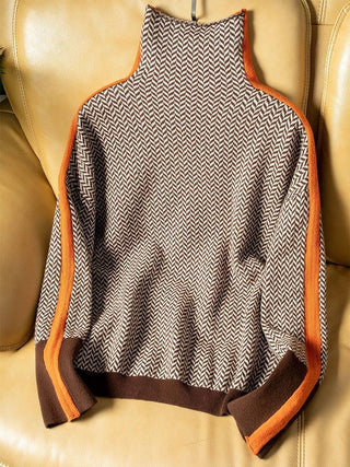 Malou Striped Turtleneck Sweater