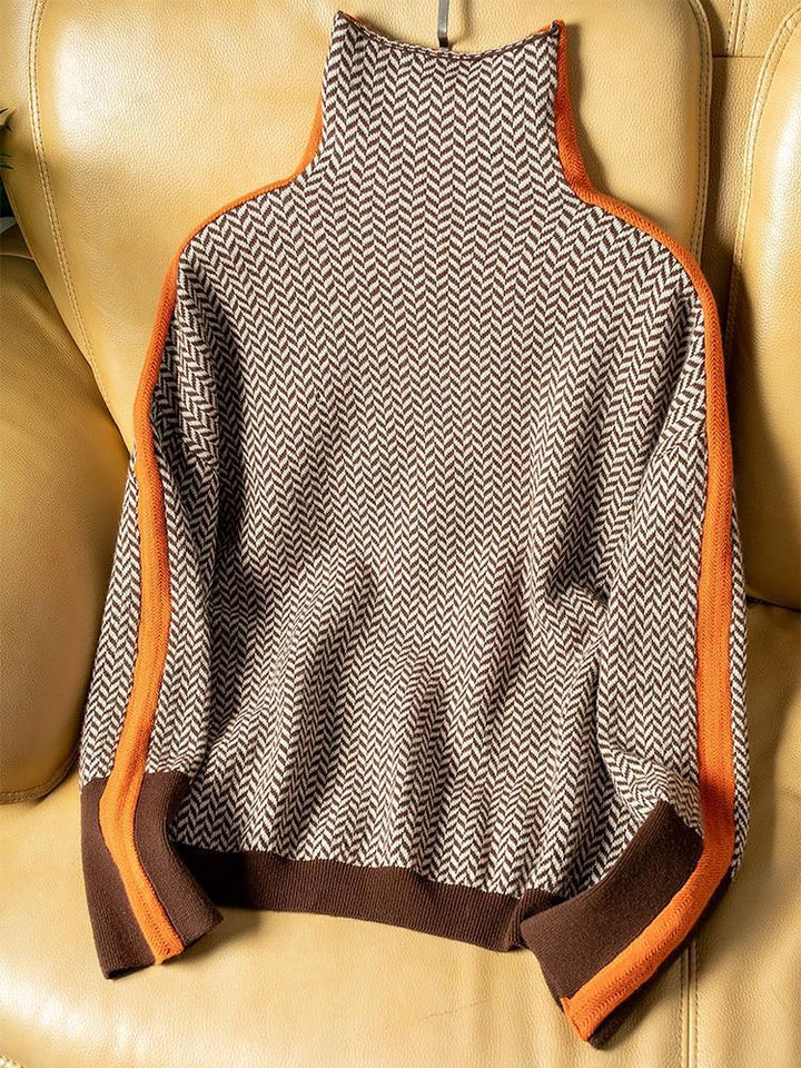 Malou Striped Turtleneck Sweater