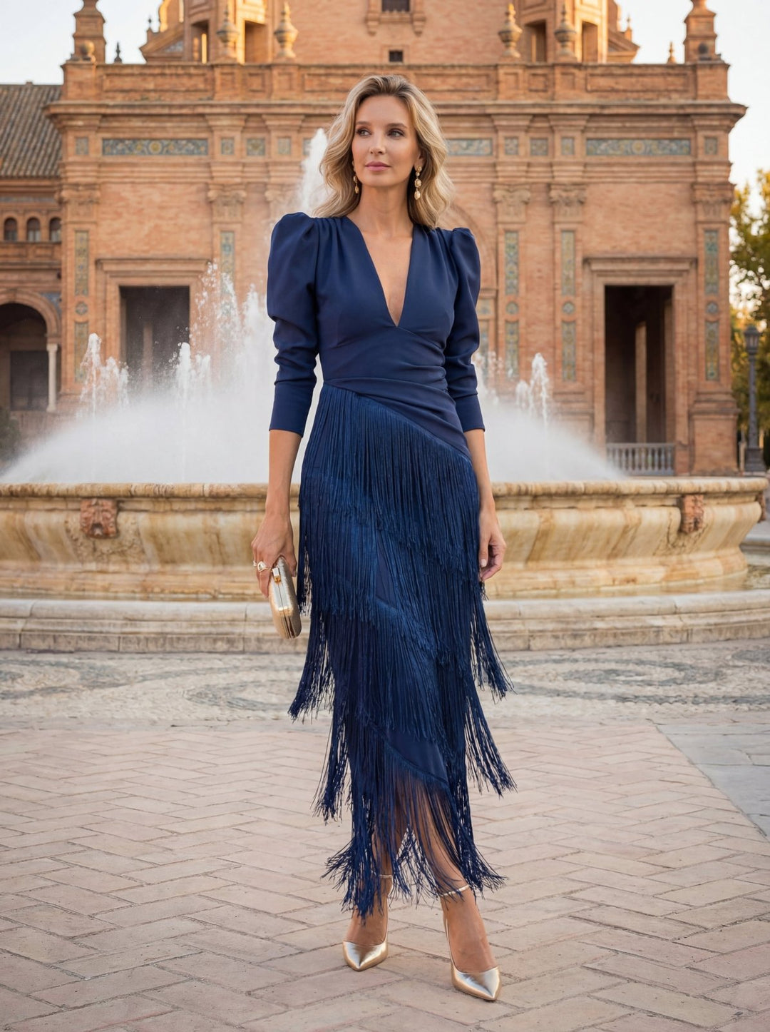 Dora Fringe Midi Dress