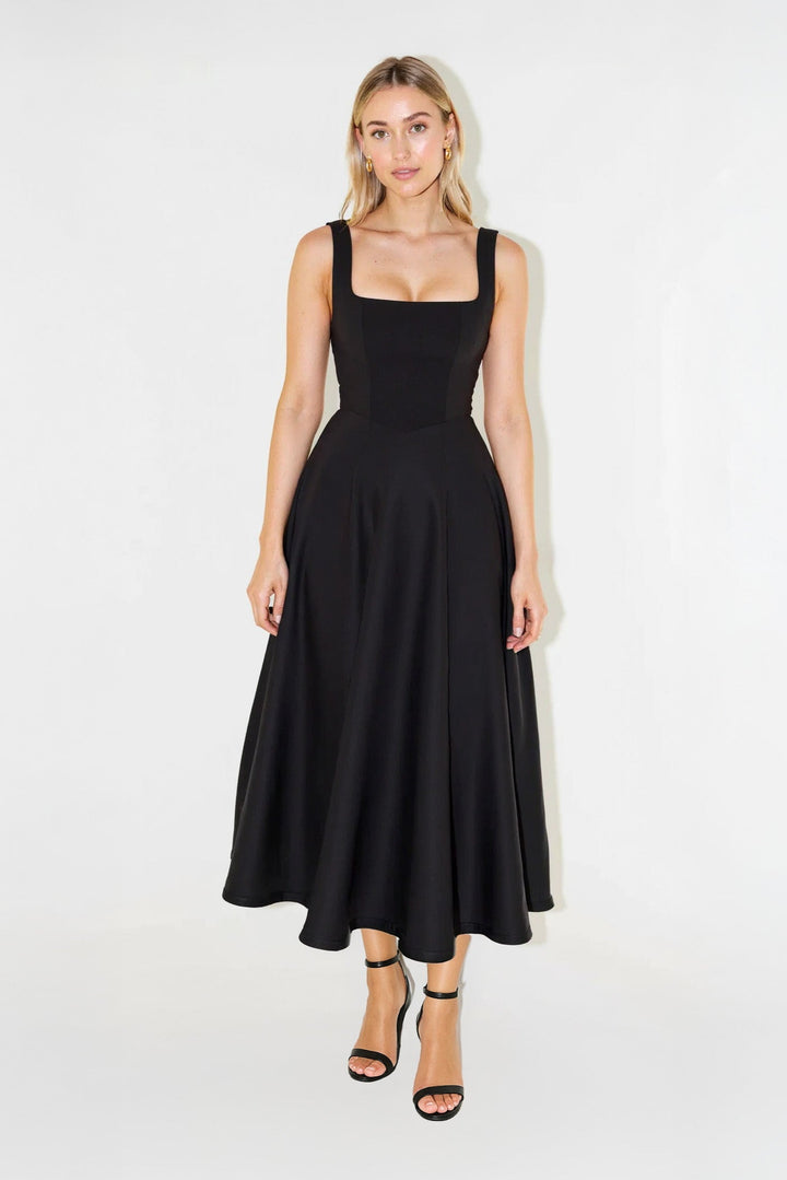 NOMI Square Neck Midi Dress
