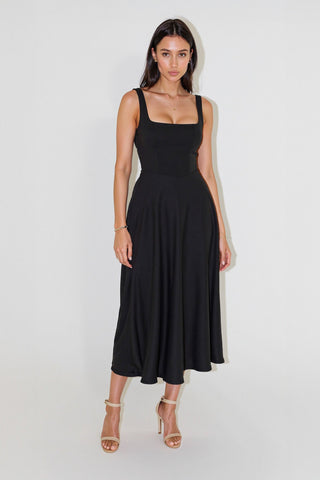 NOMI Square Neck Midi Dress