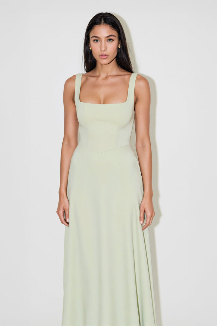 NOMI Square Neck Midi Dress