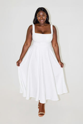 NOMI Square Neck Midi Dress