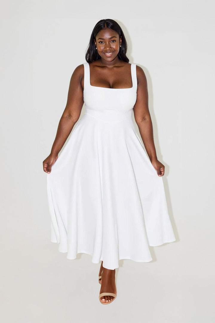 NOMI Square Neck Midi Dress