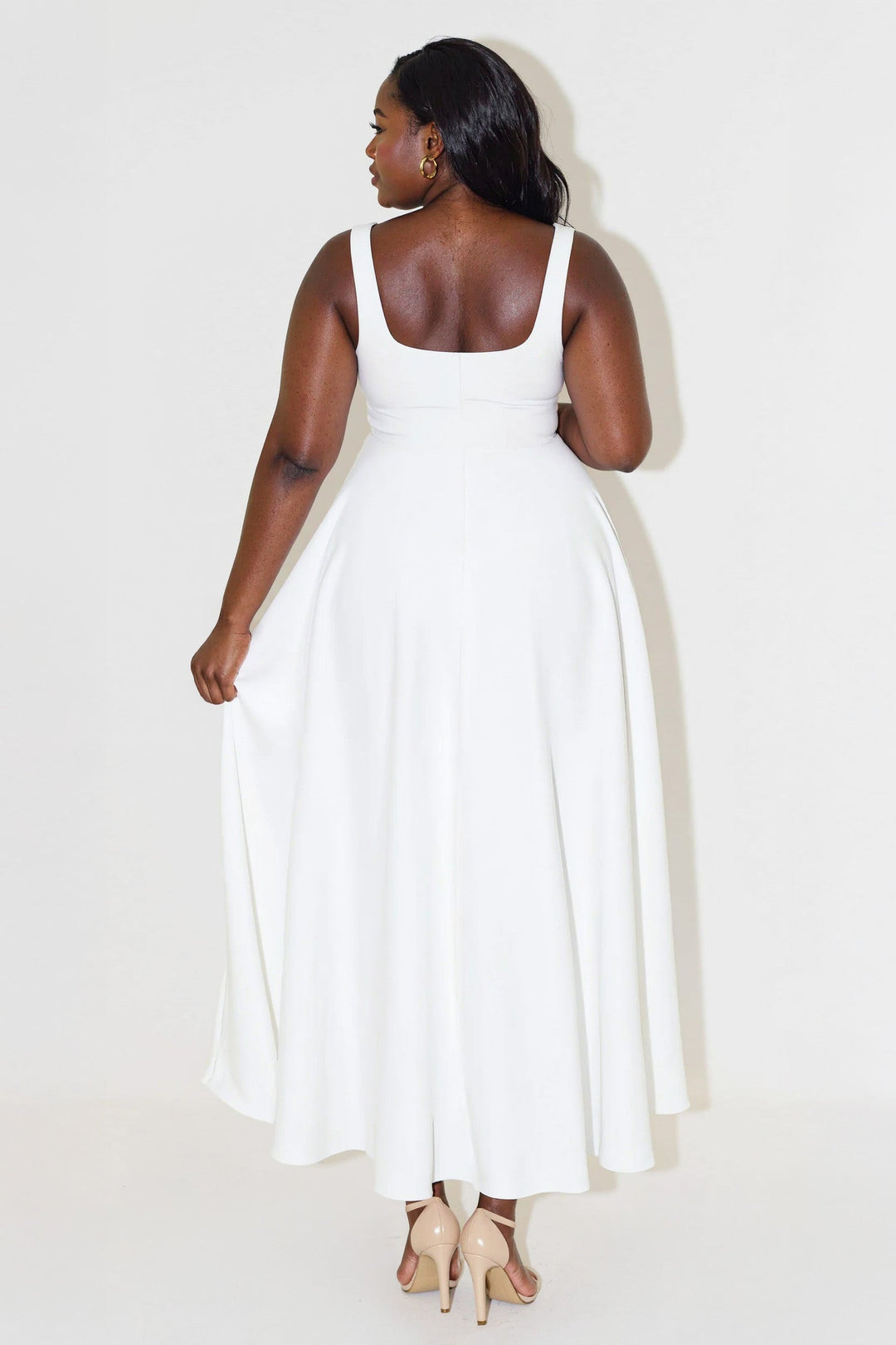 NOMI Square Neck Midi Dress