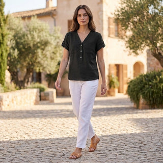 Estelle Split Neck Top