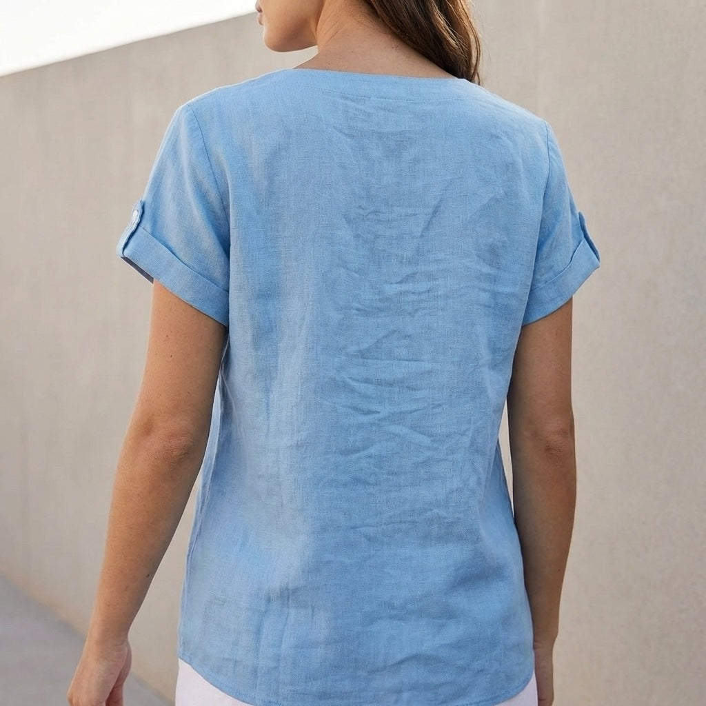Estelle Split Neck Top