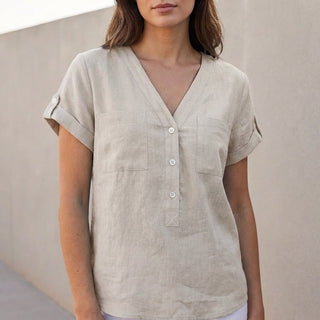 Estelle Split Neck Top