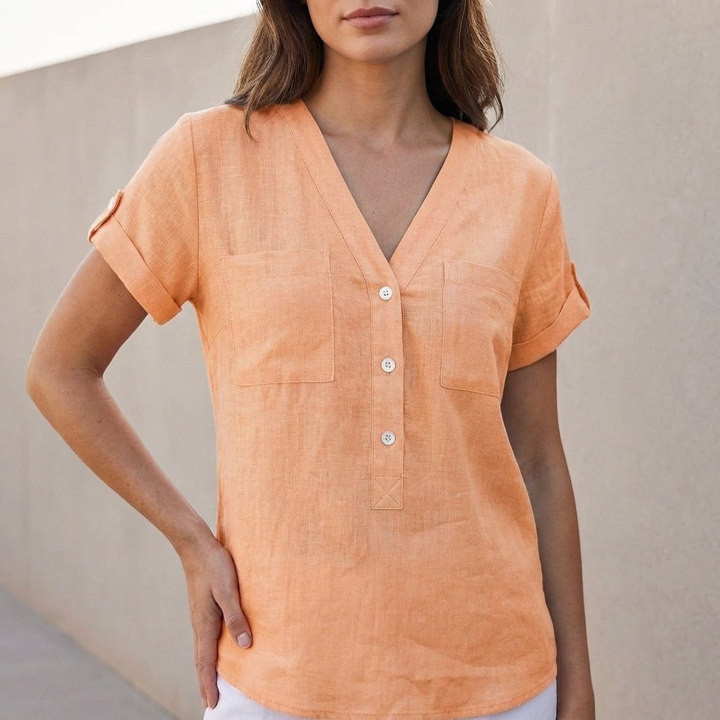 Estelle Split Neck Top