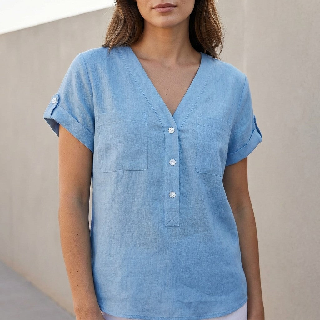 Estelle Split Neck Top