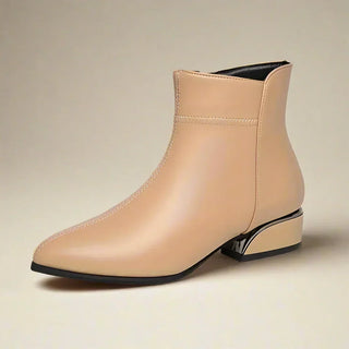 Zoe Metallic Detail Ankle Boots