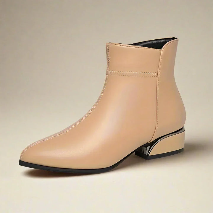 Zoe Metallic Detail Ankle Boots