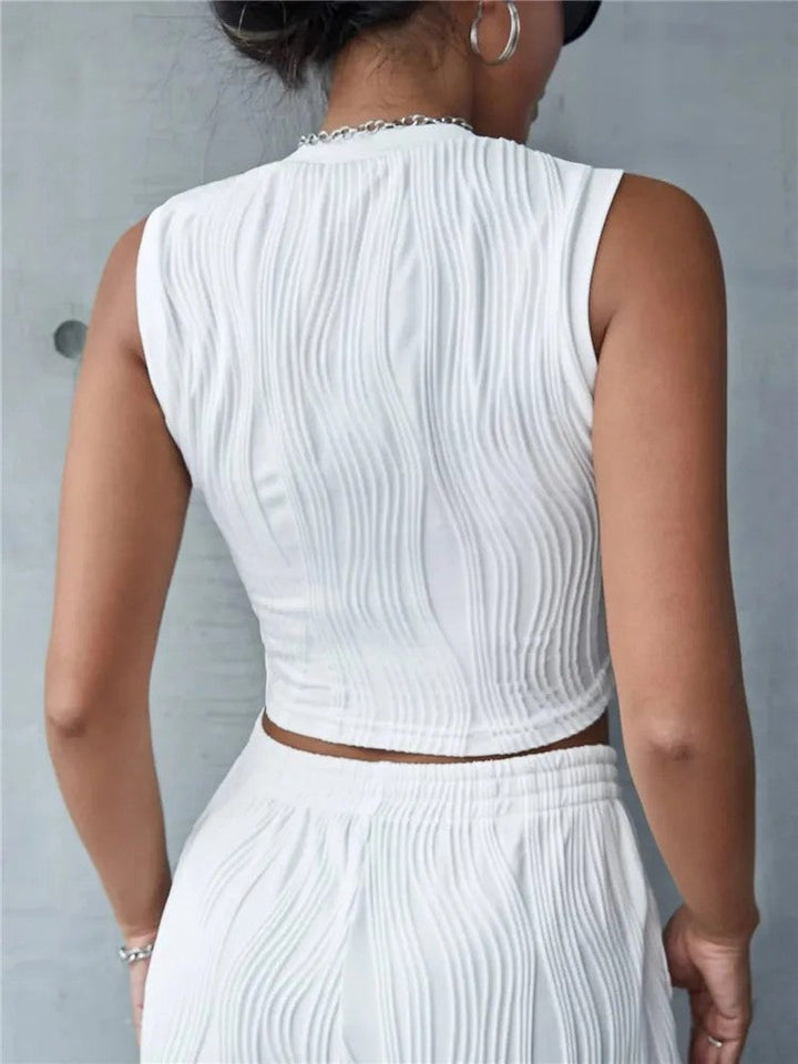 Elara Mock Neck Crop Top