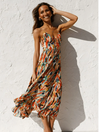 Chiara Colorful Midi Dress