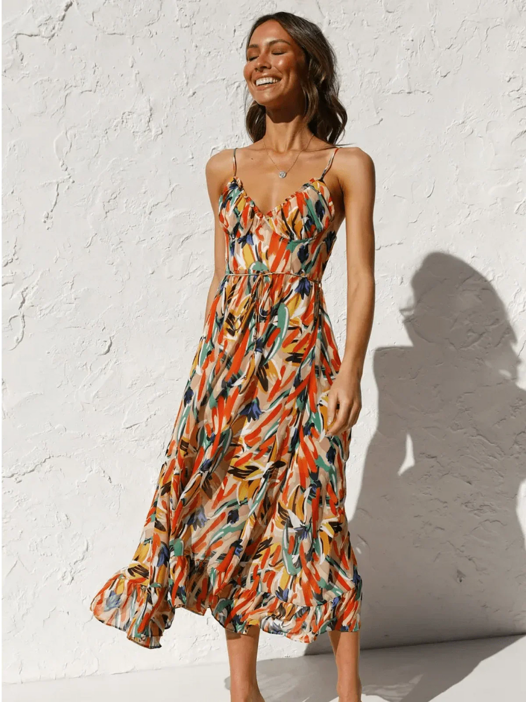 Chiara Colorful Midi Dress
