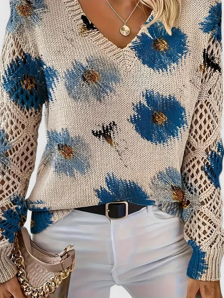 Aurelie Floral Print Sweater